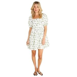 Faithfull the Brand Eldoria Mini Babydoll Dress Bendita Floral 4 Boho Coquette